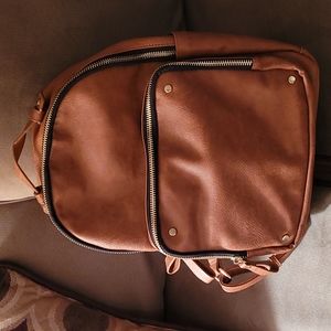 Madison West leather book bag purse